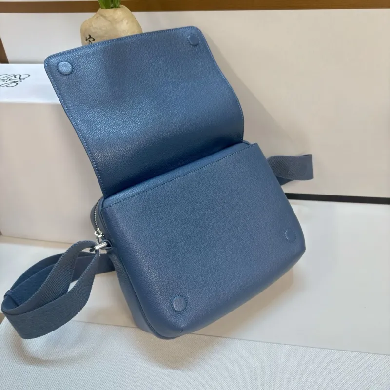 LOEWE Blue Crossbody Satchel Bag 113 - Image 7