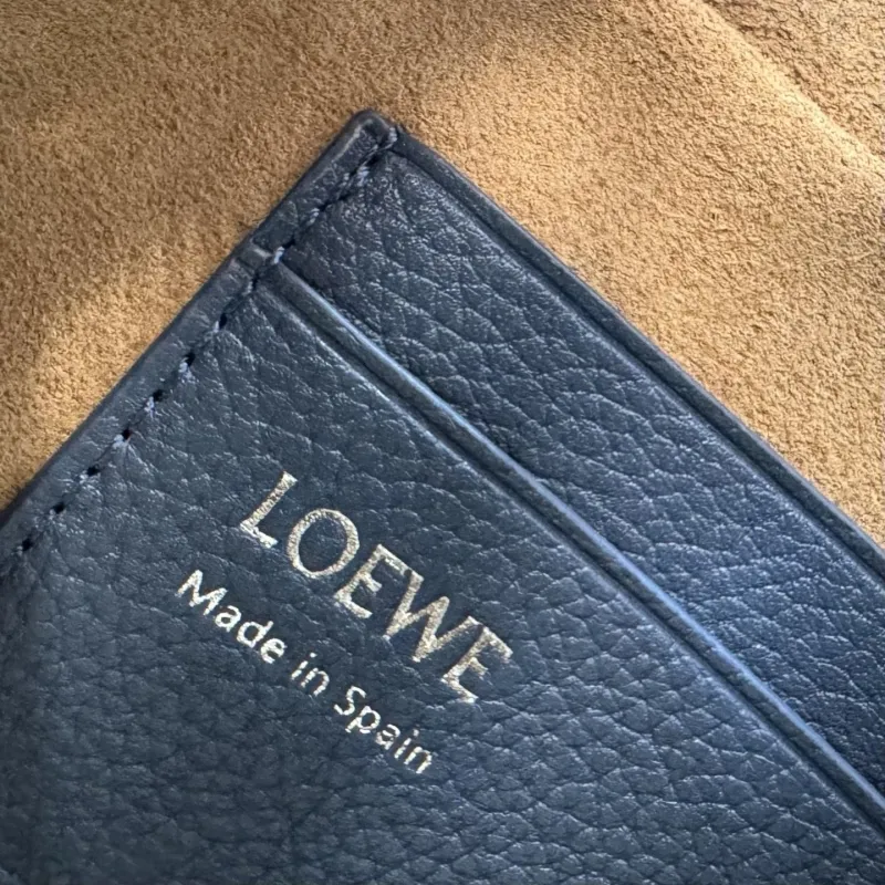 LOEWE Blue Leather Crossbody Satchel Bag - Image 9