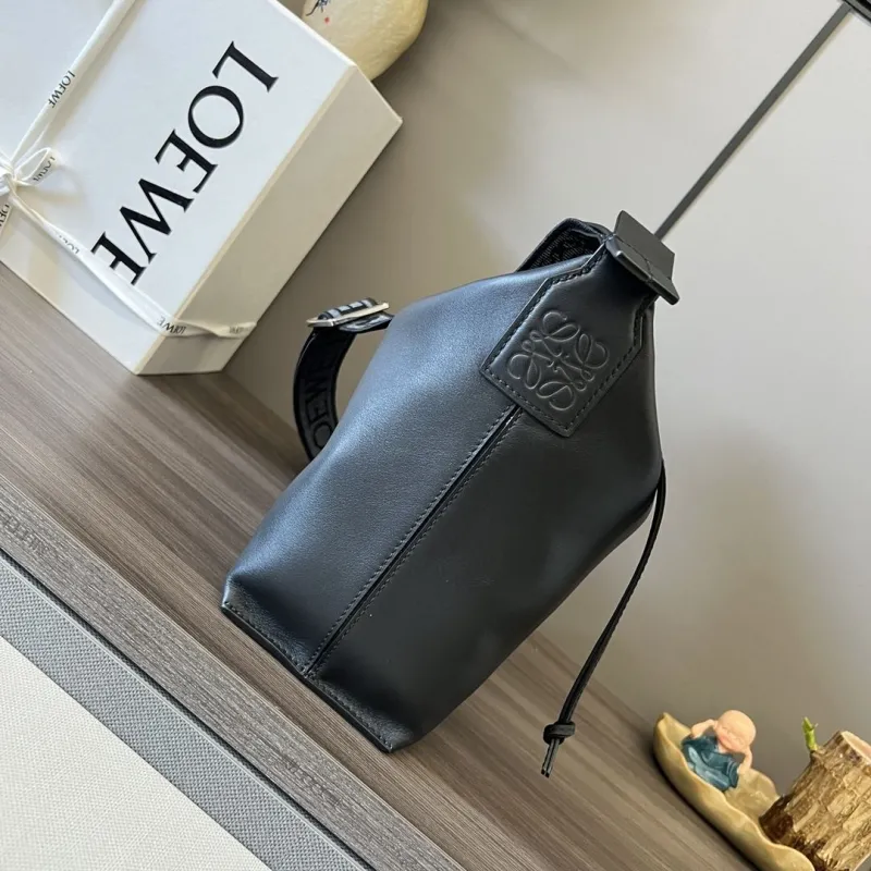 Alternative view of LOEWE Black Leather Crossbody Satchel Bag