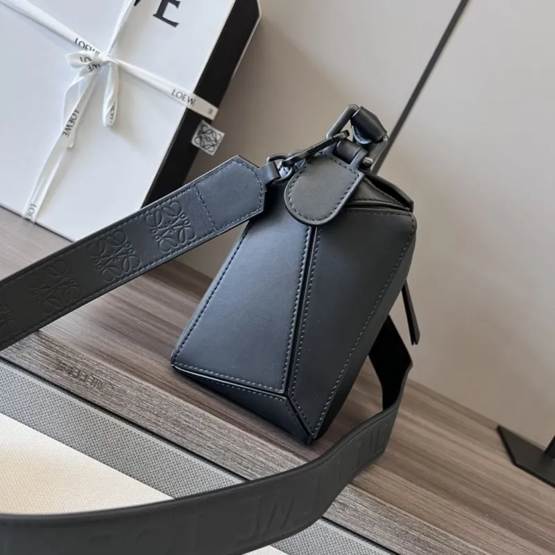 Alternative view of LOEWE Black Leather Satchel Crossbody Bag