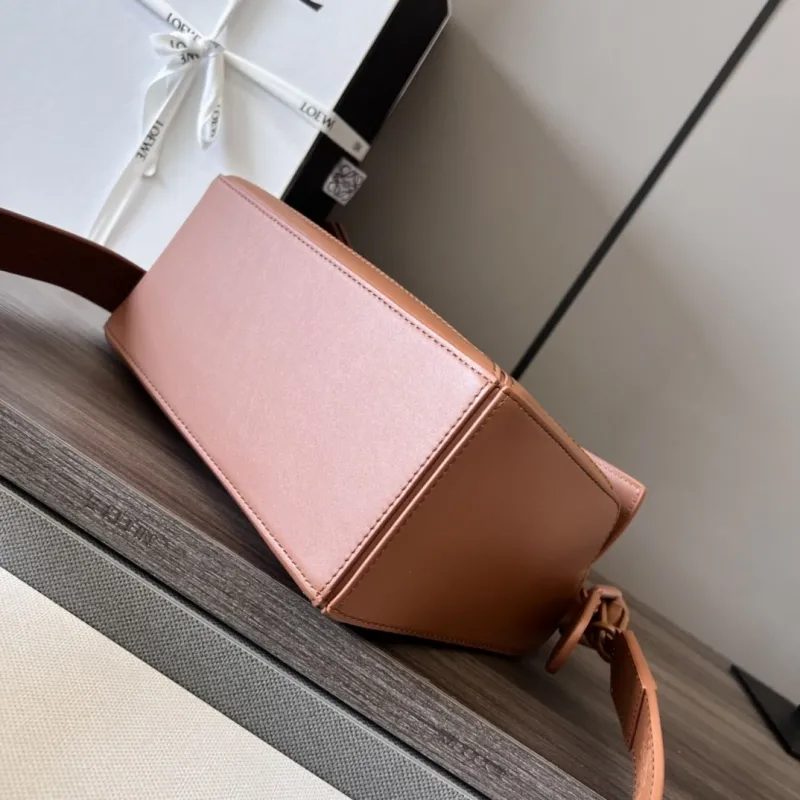 LOEWE Brown Leather Satchel Bag 141 - Image 4