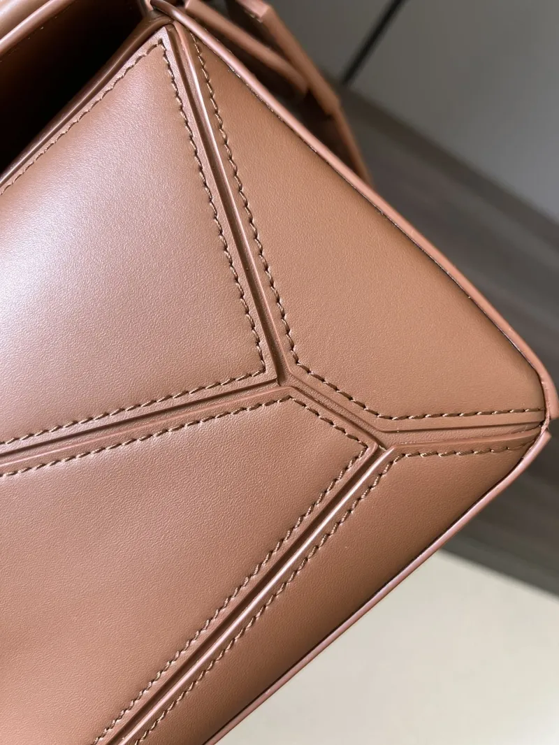 LOEWE Brown Leather Satchel Bag 141 - Image 5