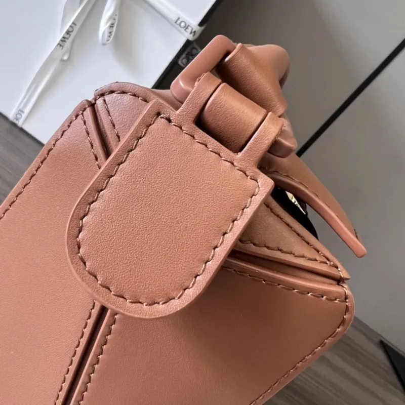 LOEWE Brown Leather Satchel Bag 141 - Image 6