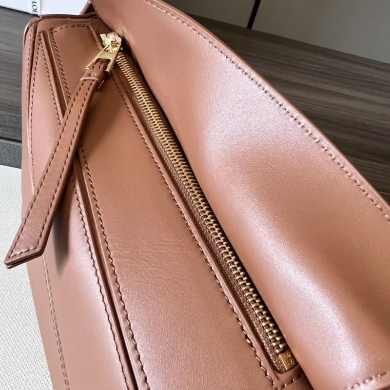 LOEWE Brown Leather Satchel Bag 141 - Image 7