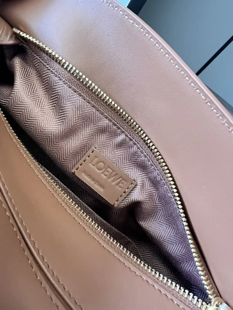 LOEWE Brown Leather Satchel Bag 141 - Image 9