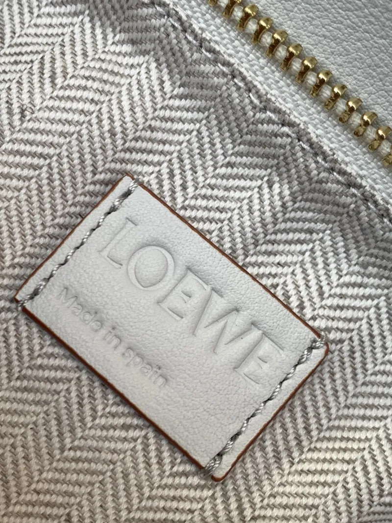 Loewe Off-white Brown Leather Satchel Bag - Image 9