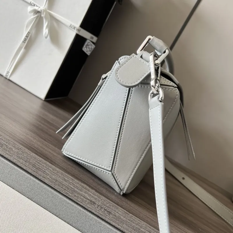 Alternative view of Loewe Gray Leather Satchel Crossbody Bag