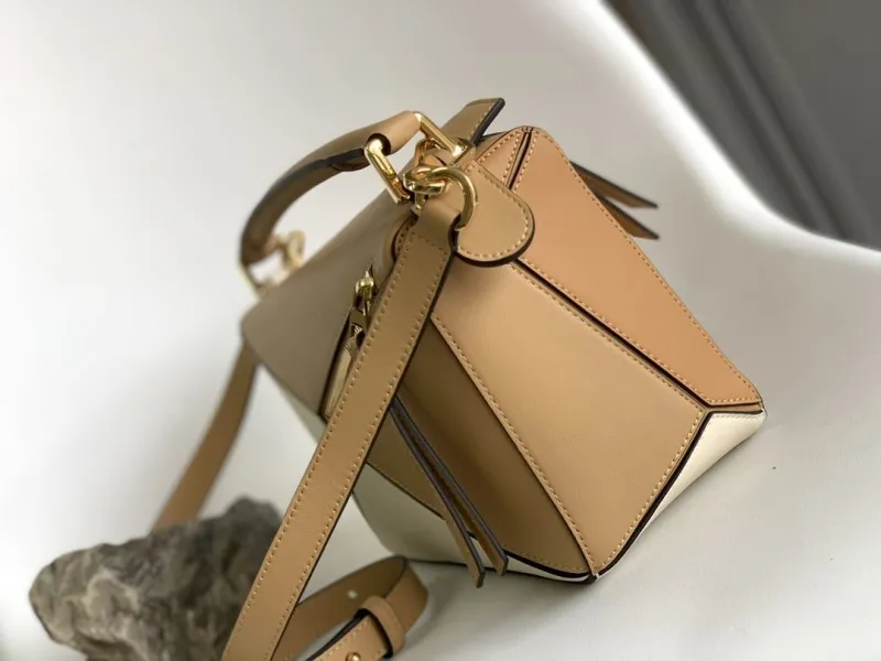 Alternative view of Loewe Beige White Puzzle Satchel Bag 146