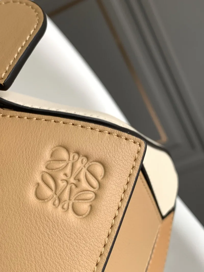 Loewe Beige White Puzzle Satchel Bag 146 - Image 5