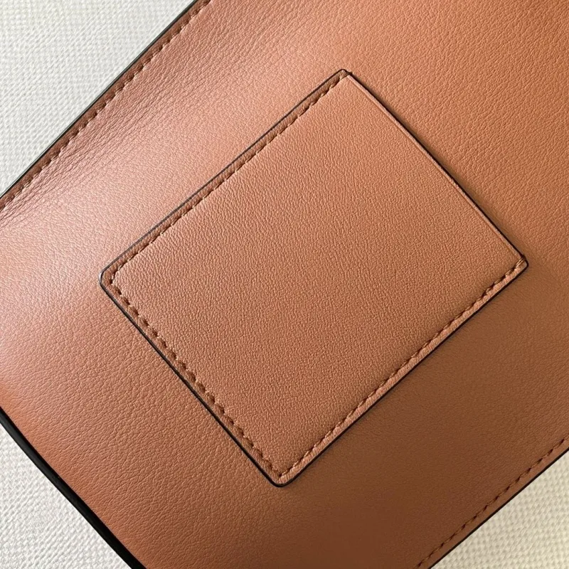 LOEWE Tan Leather Crossbody Satchel Bag - Image 7