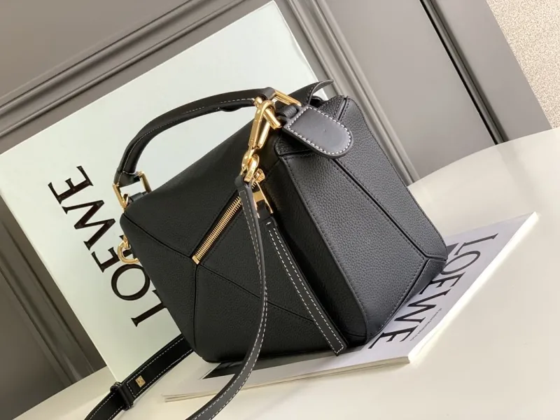 Alternative view of Loewe Black Leather Satchel Bag