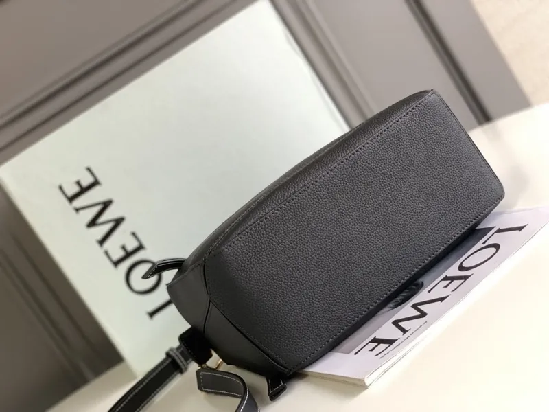 Loewe Black Leather Satchel Bag - Image 5