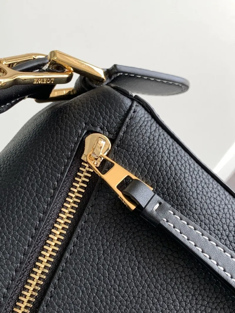 Loewe Black Leather Satchel Bag - Image 6