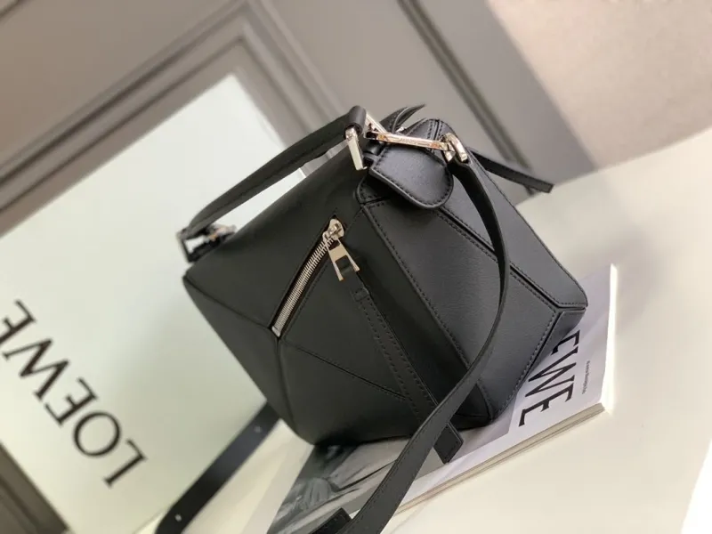 Alternative view of Loewe Black Leather Crossbody Satchel Bag