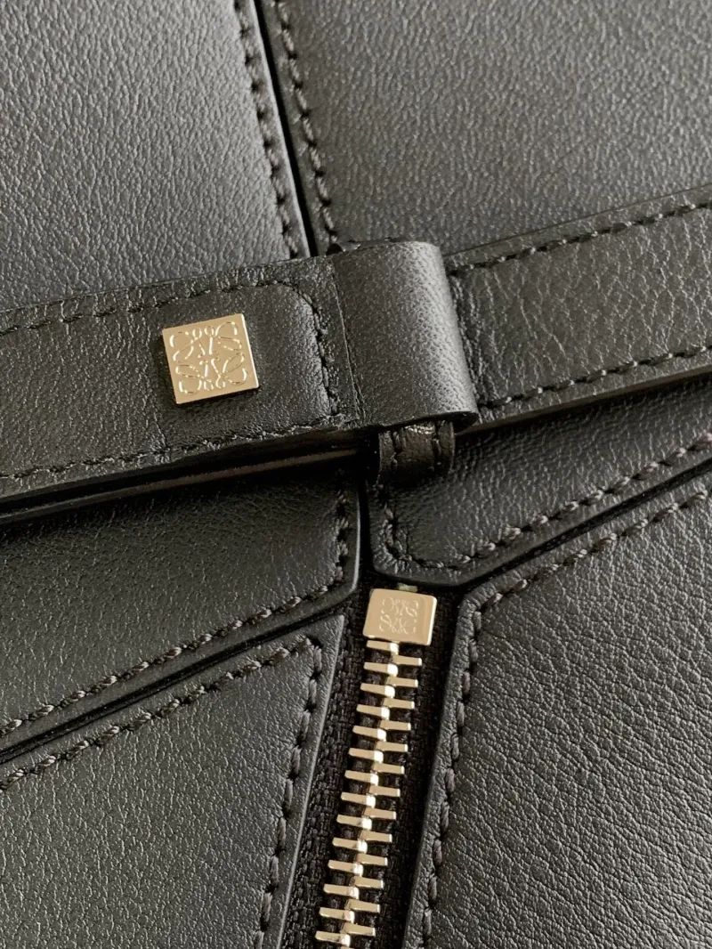 Loewe Black Leather Crossbody Satchel Bag - Image 7