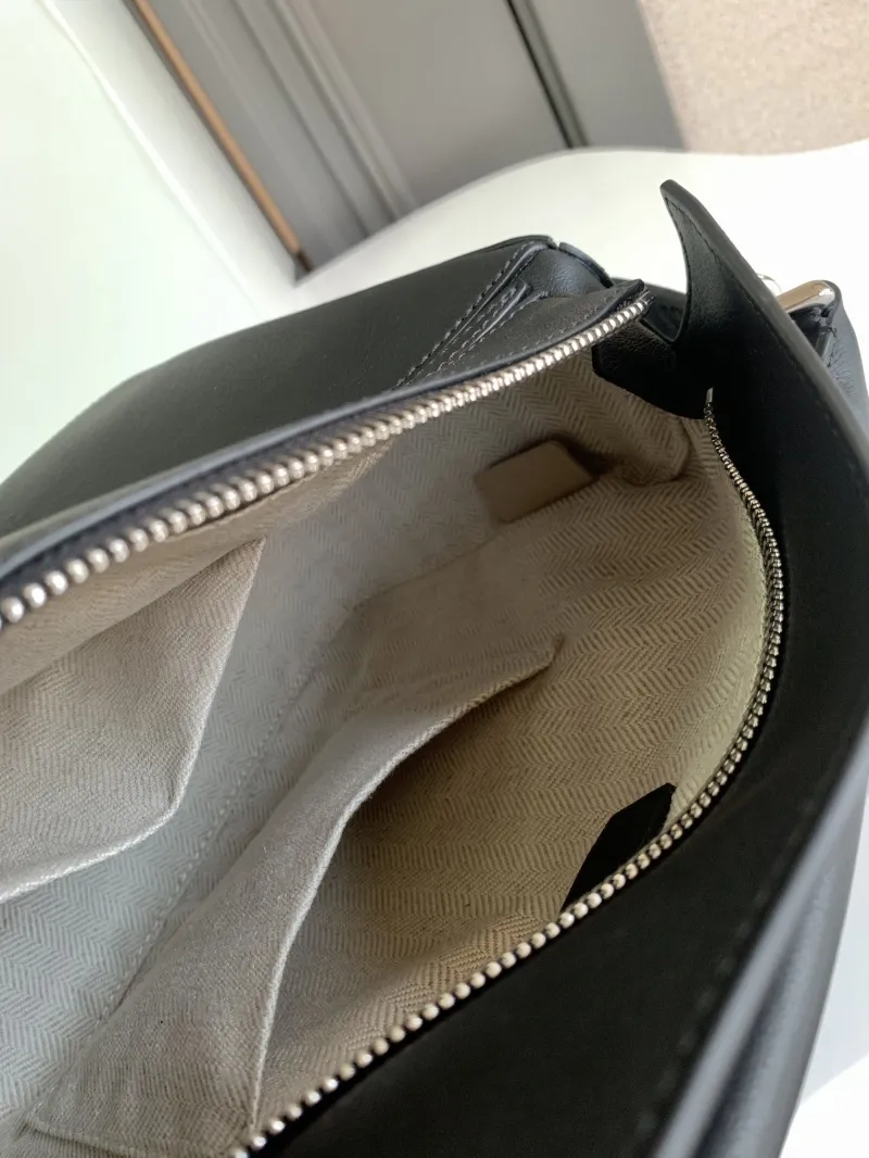 Loewe Black Leather Crossbody Satchel Bag - Image 8