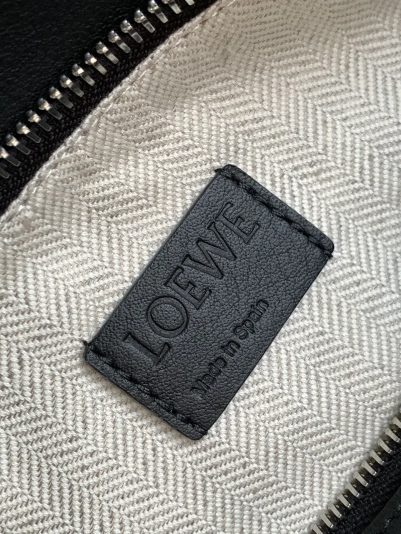 Loewe Black Leather Crossbody Satchel Bag - Image 9