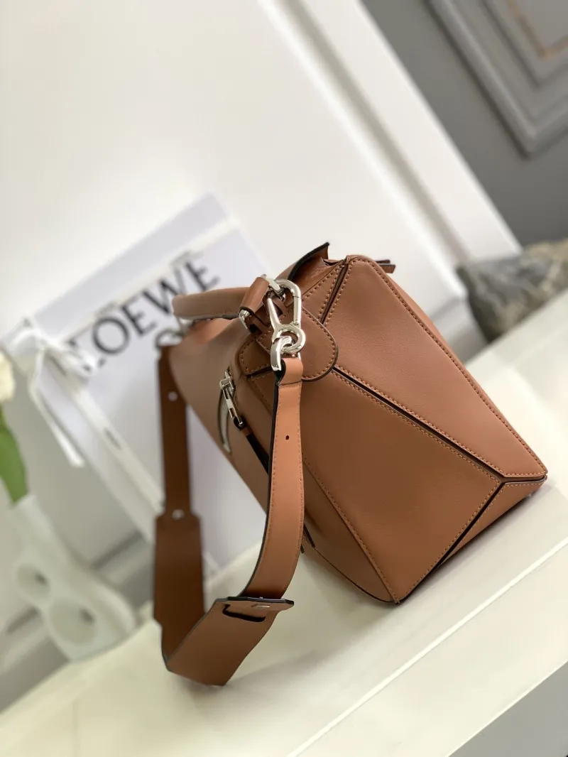 Alternative view of LOEWE Brown Leather Satchel Shoulder Bag