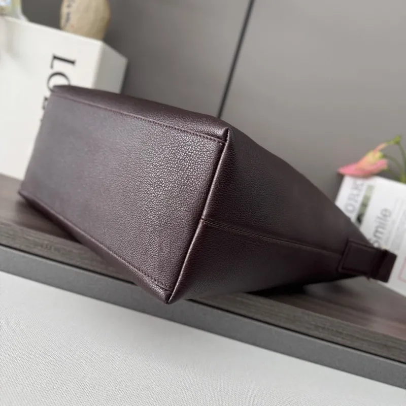 LOEWE Dark Brown Leather Hobo Shoulder Bag - Image 4