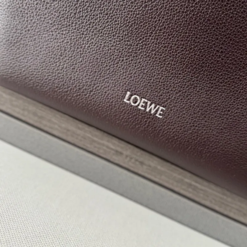 LOEWE Dark Brown Leather Hobo Shoulder Bag - Image 5