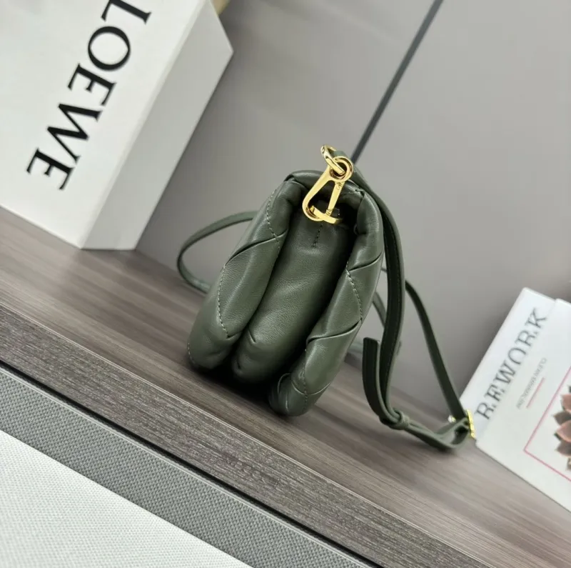 Alternative view of Loewe Olive Green Crossbody Satchel Bag 159