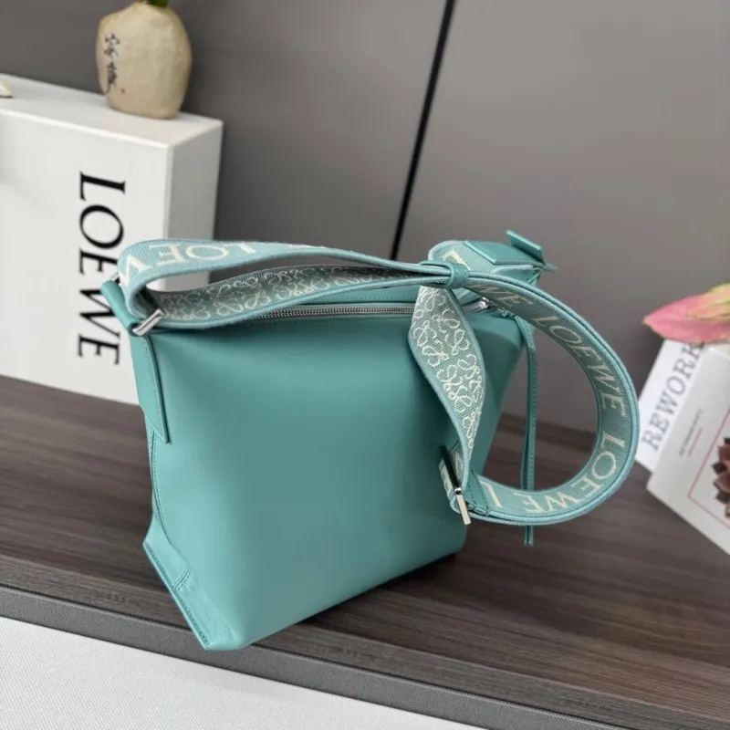 Loewe Turquoise Leather Satchel Crossbody Bag - Image 5