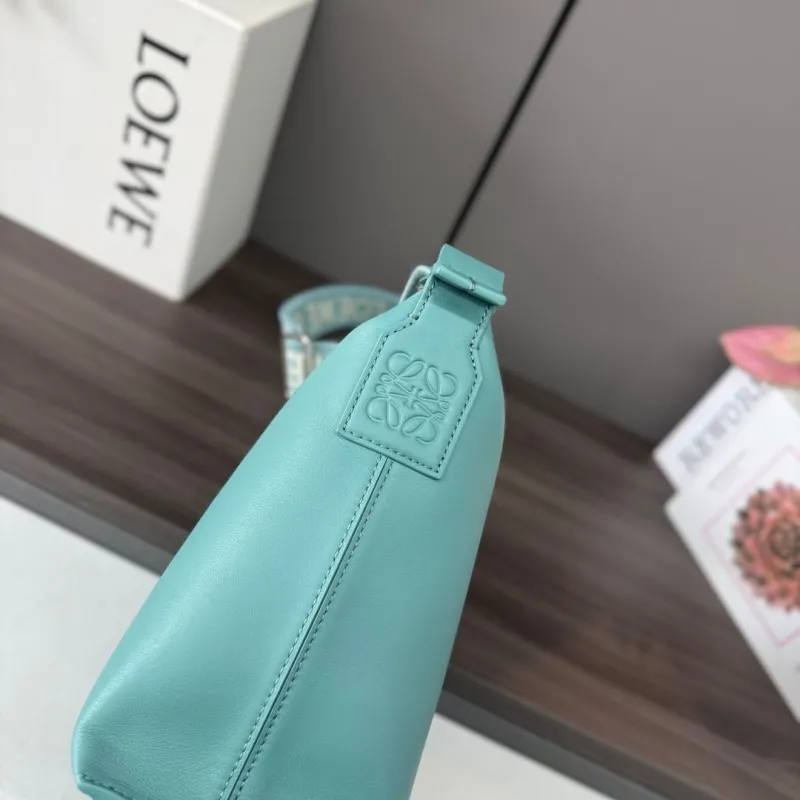 Loewe Turquoise Leather Satchel Crossbody Bag - Image 7