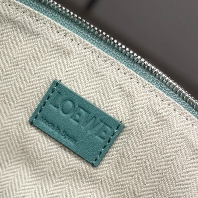Loewe Turquoise Leather Satchel Crossbody Bag - Image 9