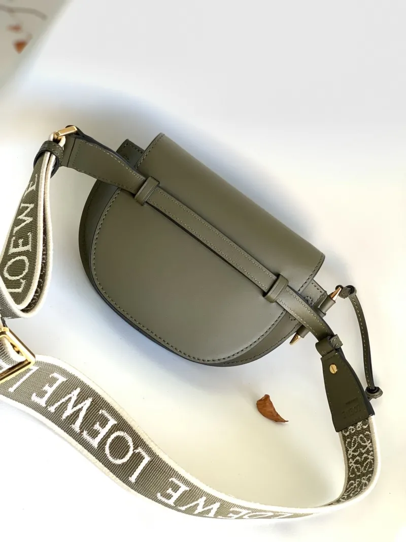 Loewe Olive Green Small Saddle Crossbody Bag - Image 3