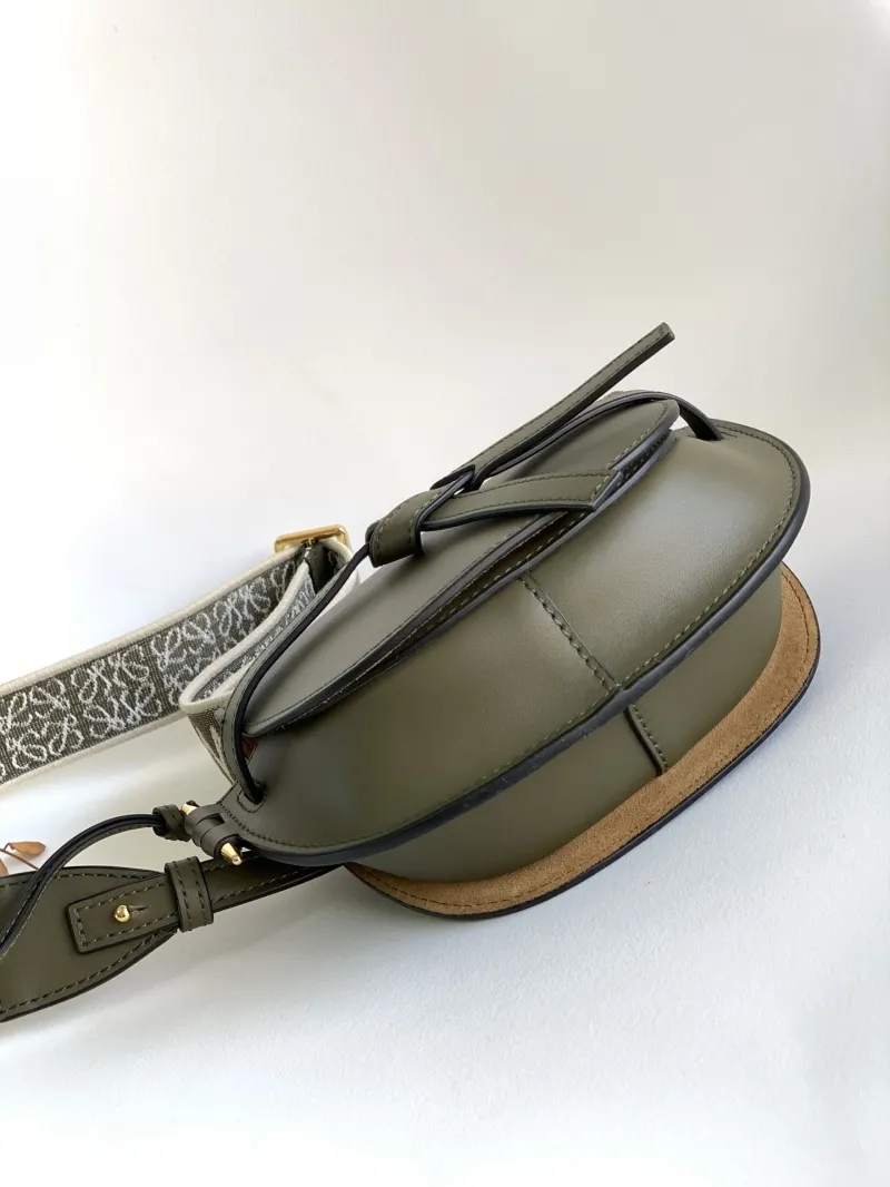 Loewe Olive Green Small Saddle Crossbody Bag - Image 5