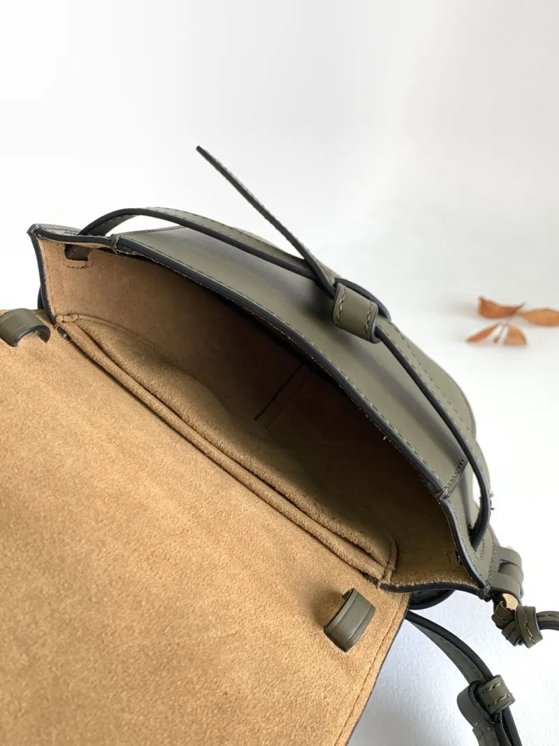Loewe Olive Green Small Saddle Crossbody Bag - Image 7