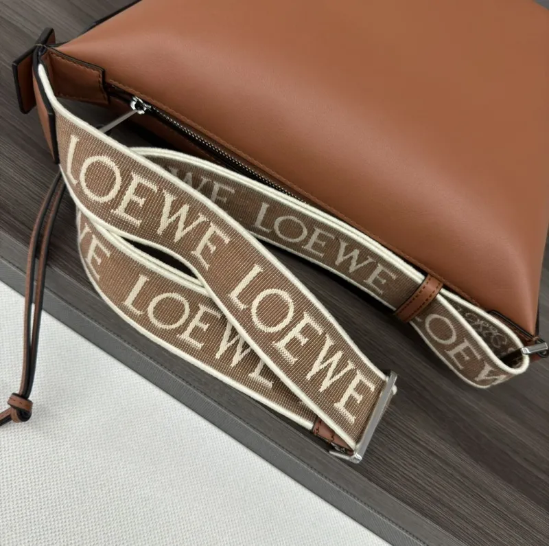 LOEWE Brown Leather Satchel Bag 198 - Image 7