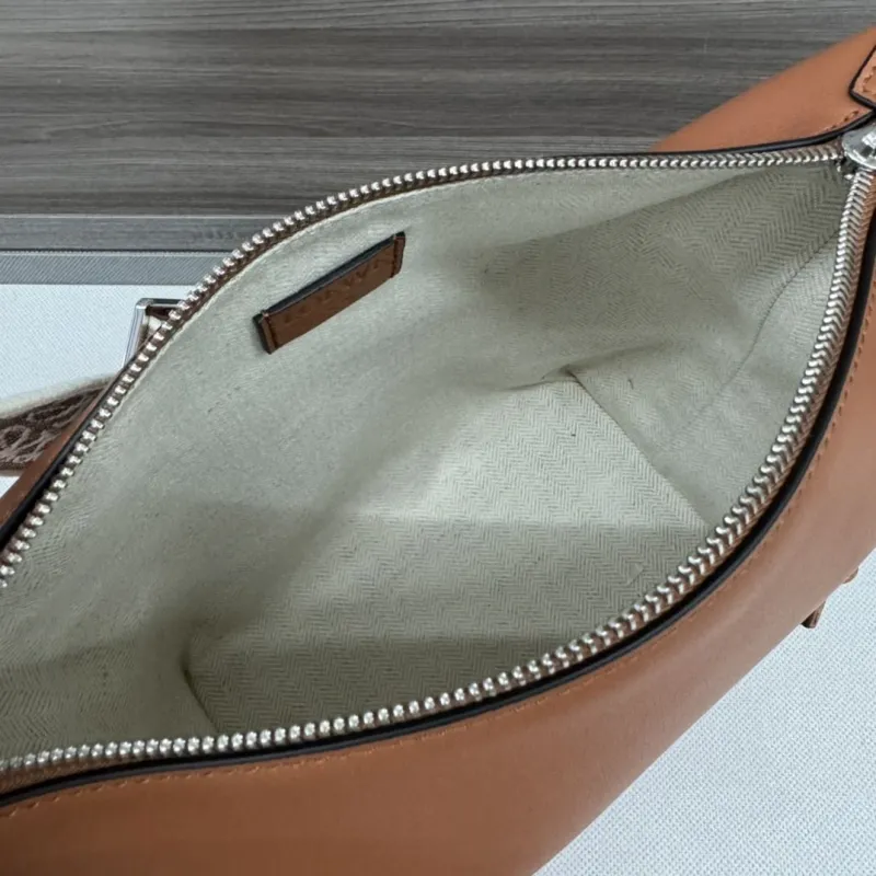 LOEWE Brown Leather Satchel Bag 198 - Image 8
