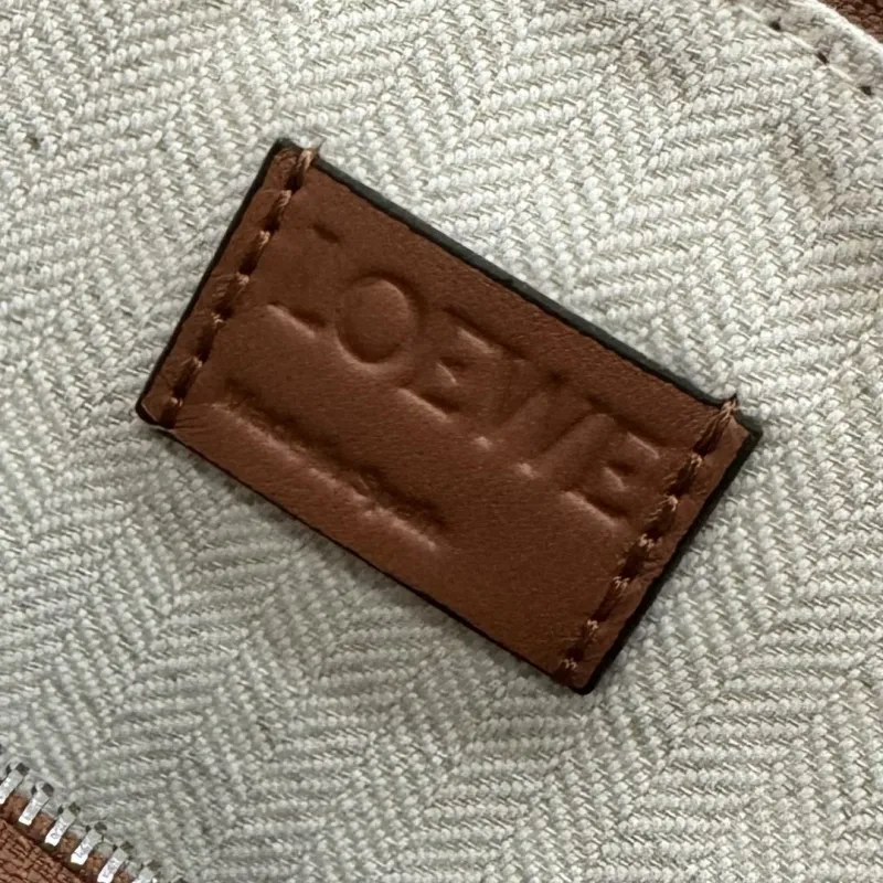LOEWE Brown Leather Satchel Bag 198 - Image 9