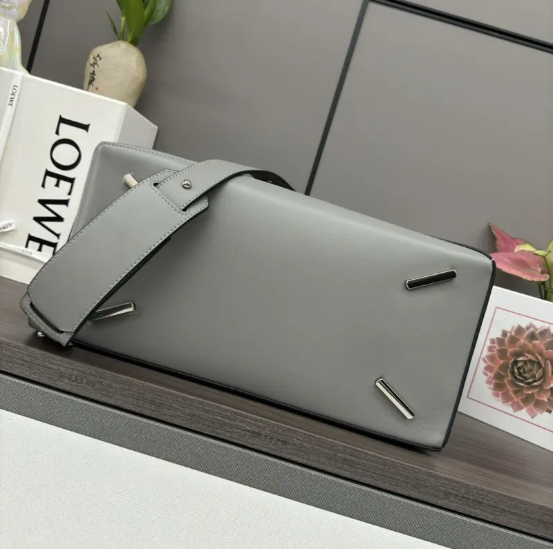 Loewe Gray Leather Puzzle Satchel Bag - Image 4