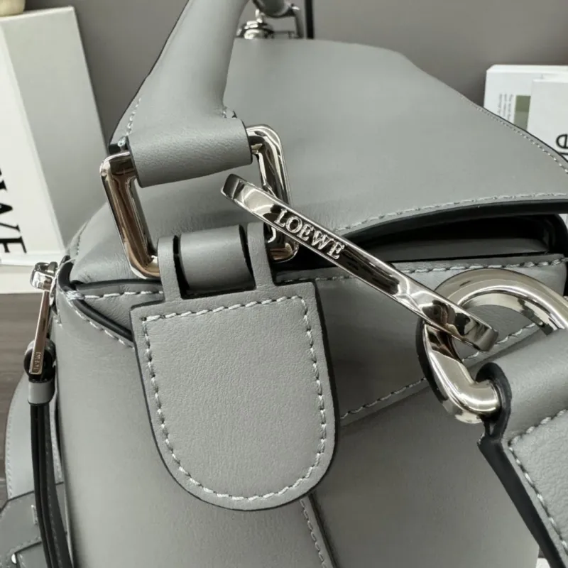 Loewe Gray Leather Puzzle Satchel Bag - Image 7