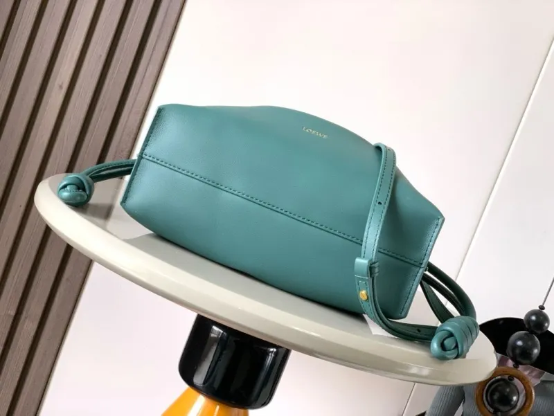 LOEWE Teal Satchel Crossbody Bag 474 - Image 4
