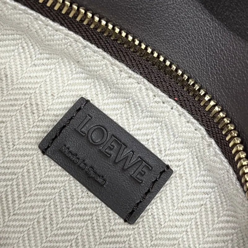 LOEWE Burgundy Dark Gray Satchel Bag 483 - Image 9