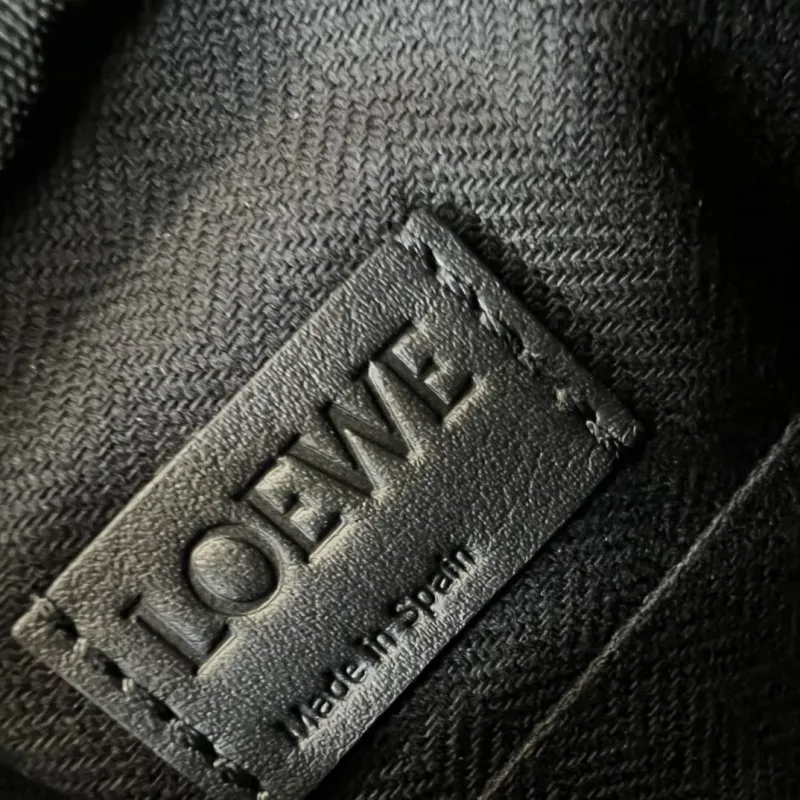LOEWE Black Leather Crossbody Satchel Bag 486 - Image 9