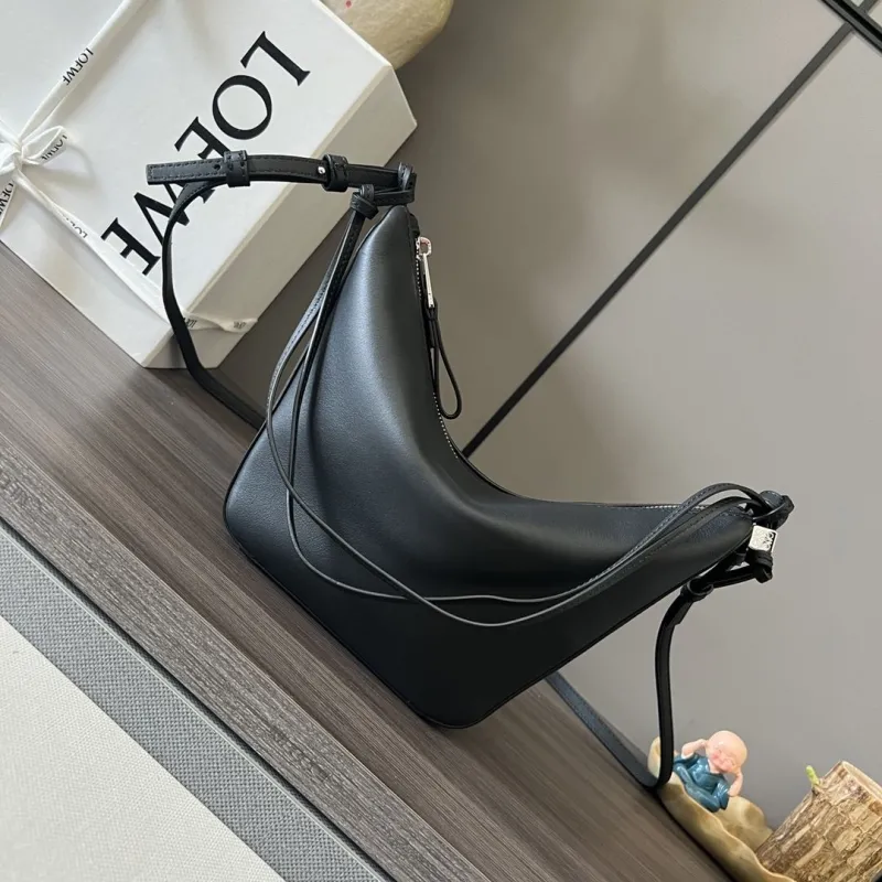 Loewe Black Leather Satchel Bag 494