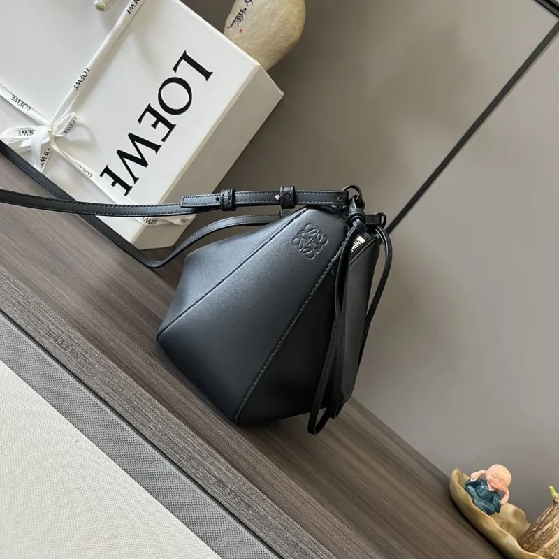 Alternative view of Loewe Black Leather Satchel Bag 494