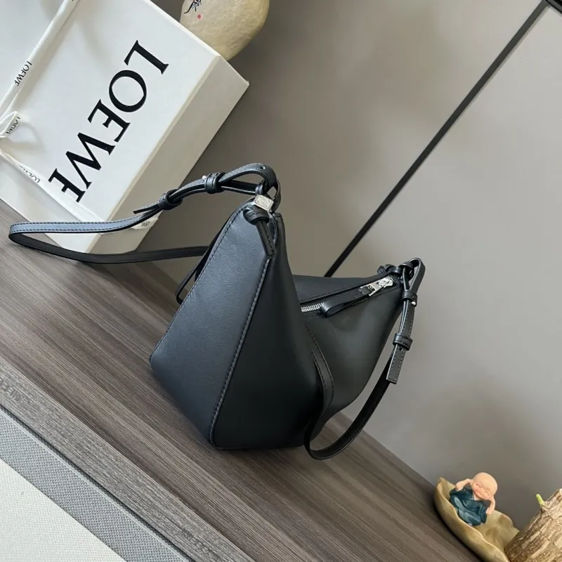 Loewe Black Leather Satchel Bag 494 - Image 3