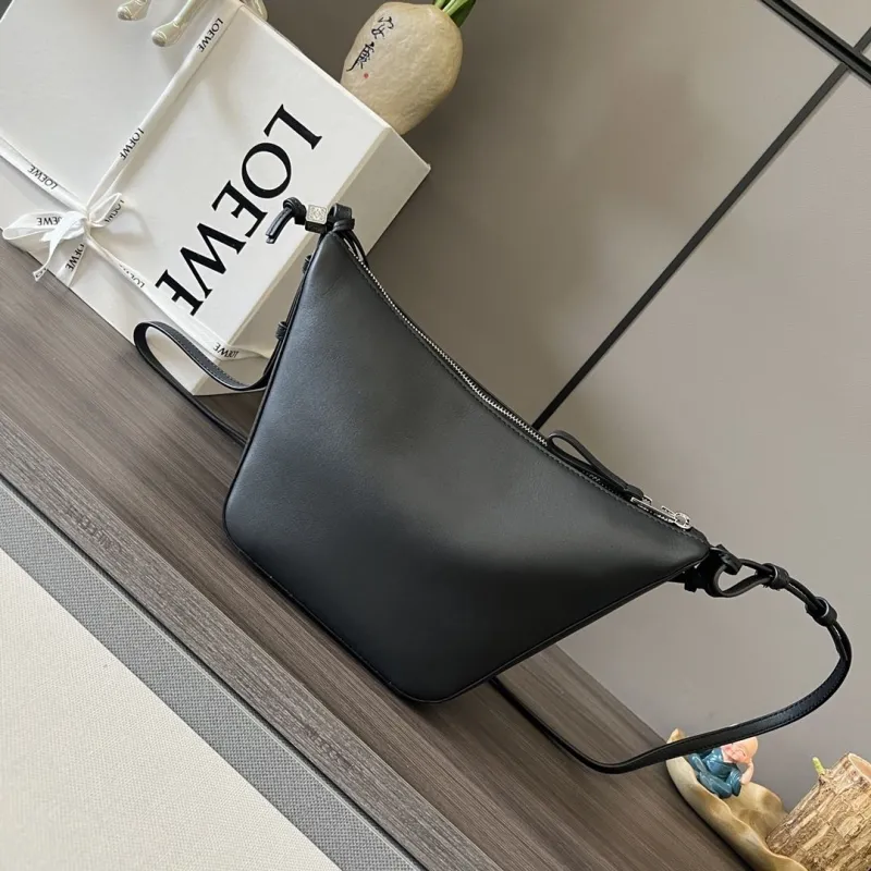 Loewe Black Leather Satchel Bag 494 - Image 4
