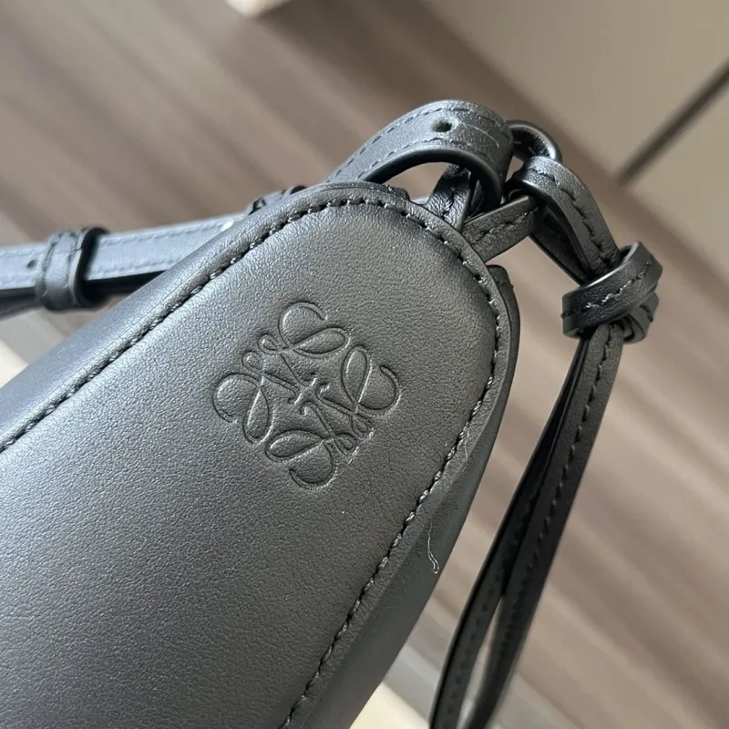 Loewe Black Leather Satchel Bag 494 - Image 6