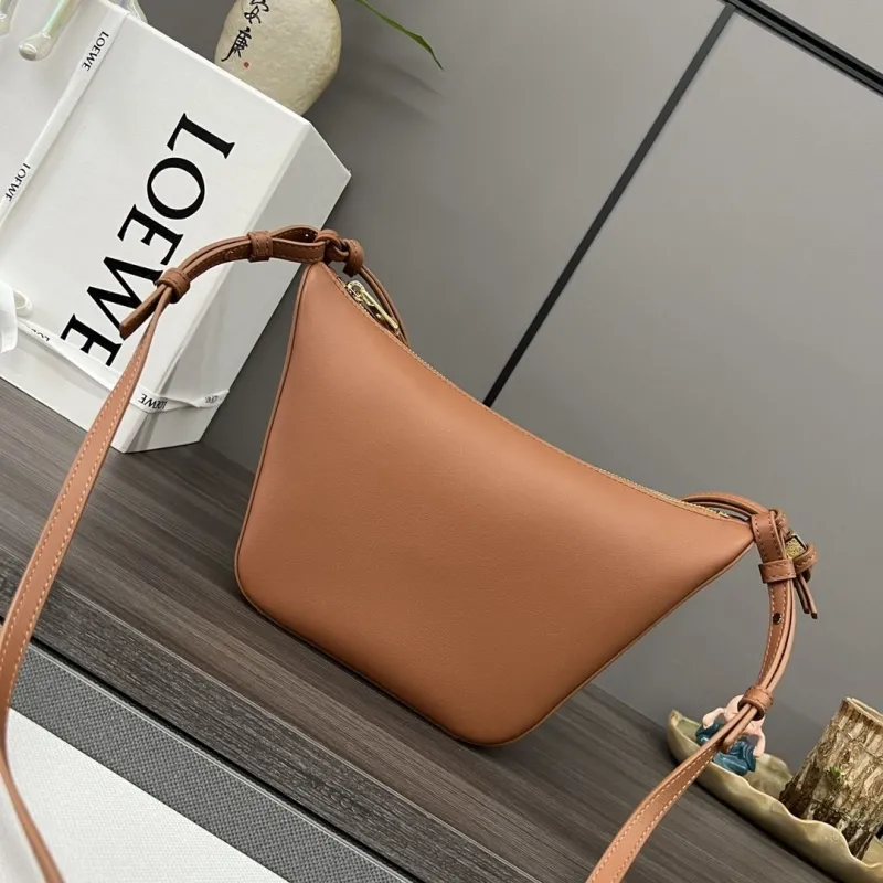 Loewe Brown Leather Satchel Crossbody Bag - Image 3