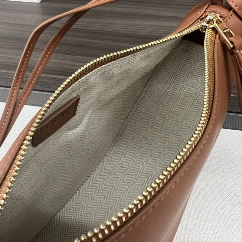 Loewe Brown Leather Satchel Crossbody Bag - Image 8
