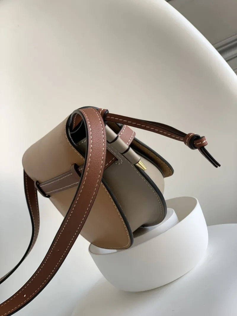 Alternative view of Loewe Tan Gray Saddle Crossbody Bag
