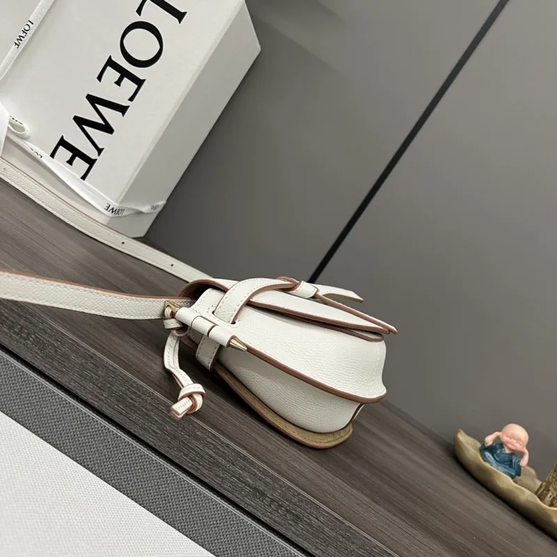 Alternative view of LOEWE White Mini Saddle Crossbody Bag