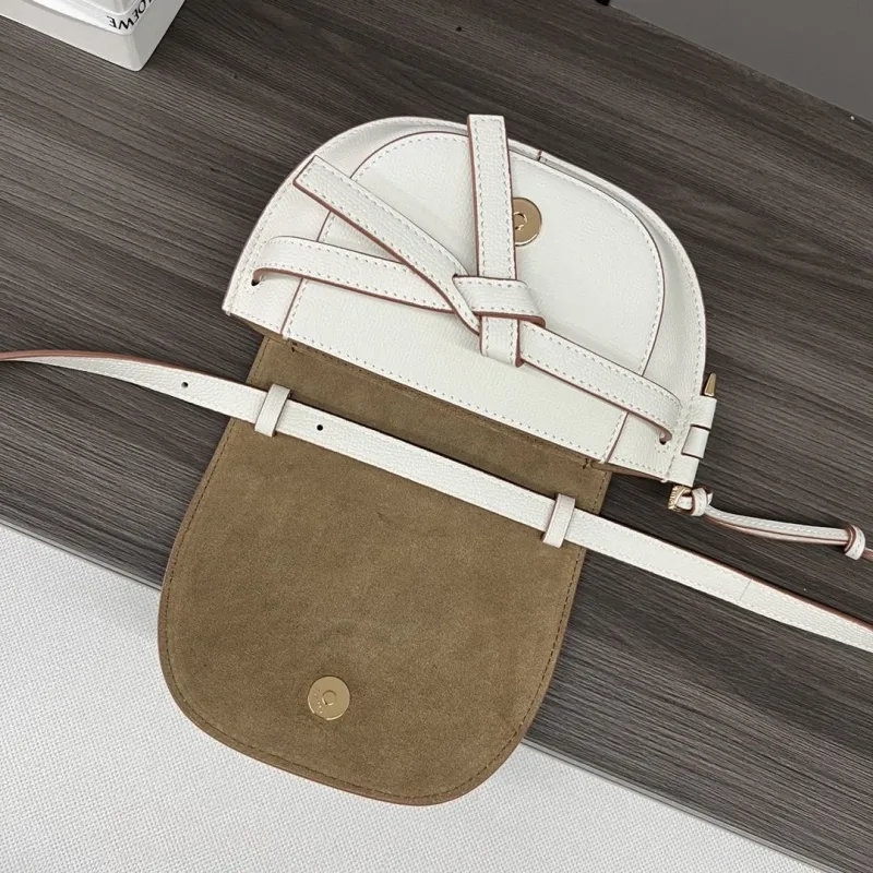 LOEWE White Mini Saddle Crossbody Bag - Image 7