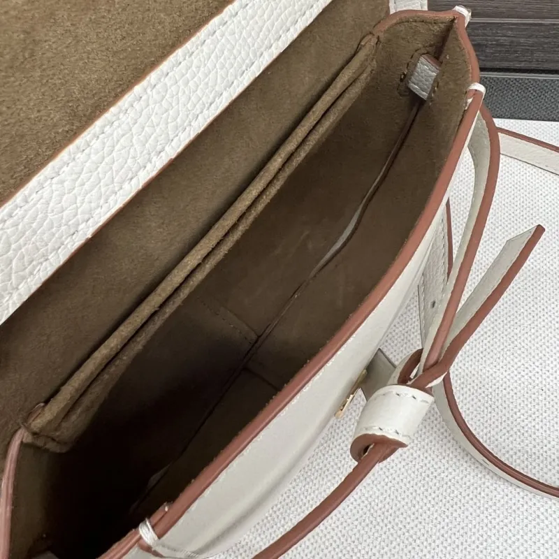 LOEWE White Mini Saddle Crossbody Bag - Image 8